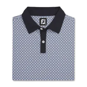 2023 FootJoy Mens Circle Print Polo - Navy / True Blue / Almond