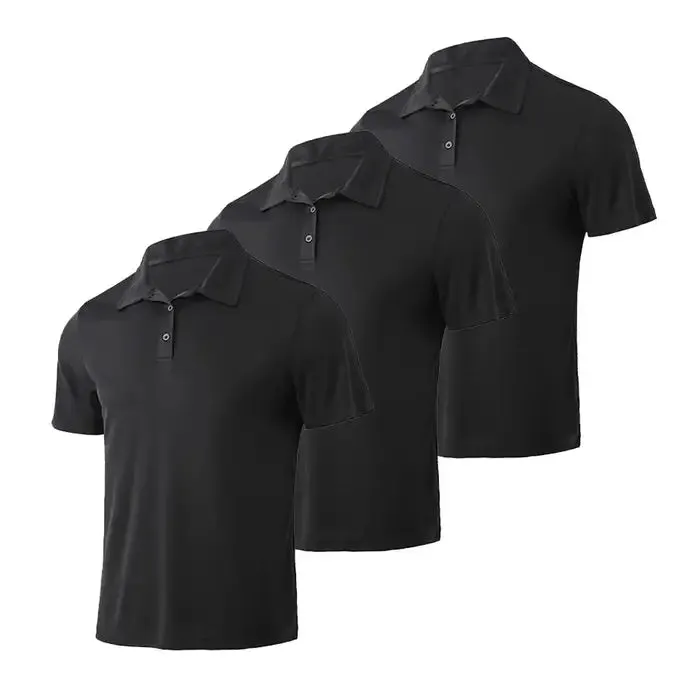 3 Pcs Mens Breathable Polo Shirts