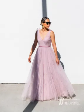 AmazingTulle Spaghetti Straps Neckline A-line Bridesmaid Dresses BD175