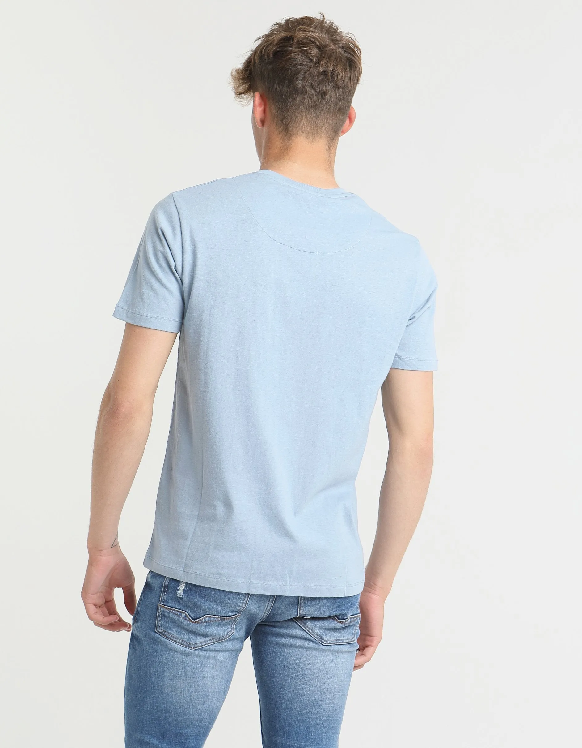 Basic Scott O Neck Tee Kashmir Blue