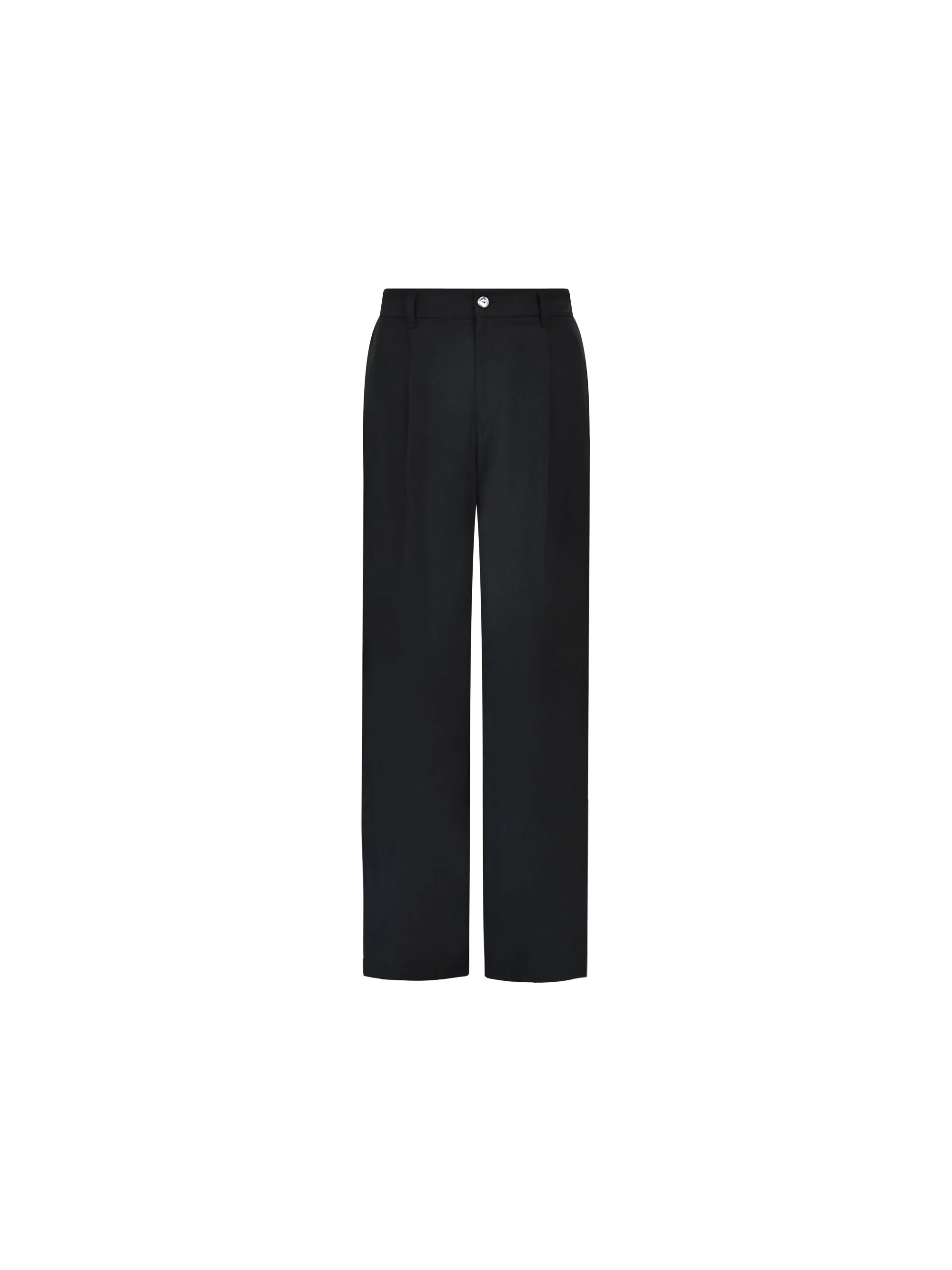 Black Lyocell Wide Leg Trousers