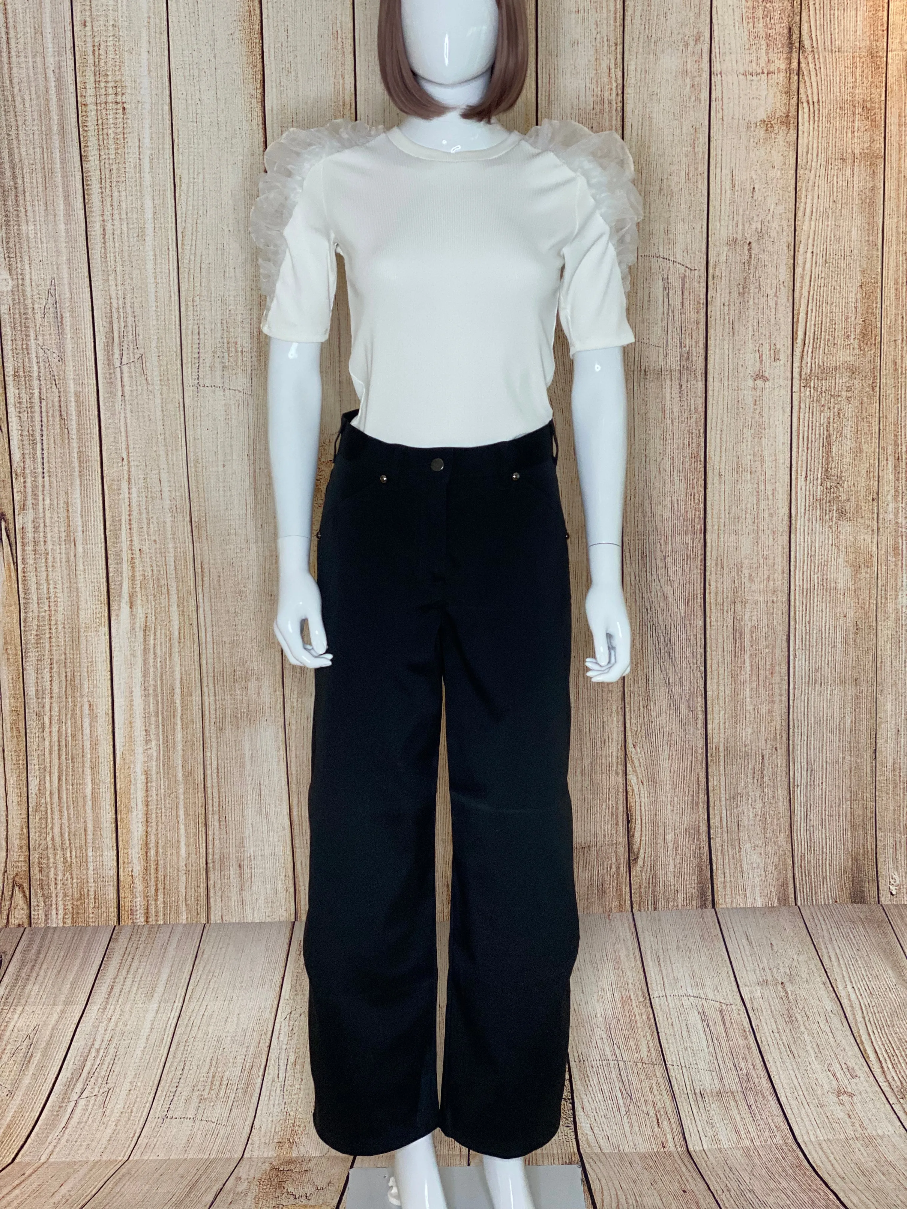 Black Wide Leg Trousers