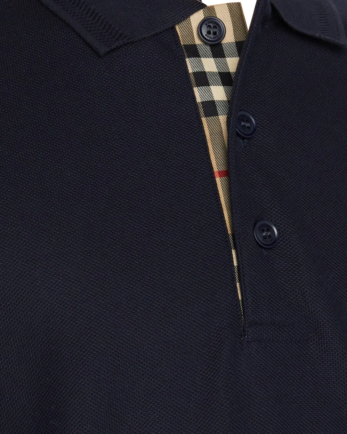 Burberry Polo Shirt Eddie Coal Blue Cotton Men Regular Fit M SALE