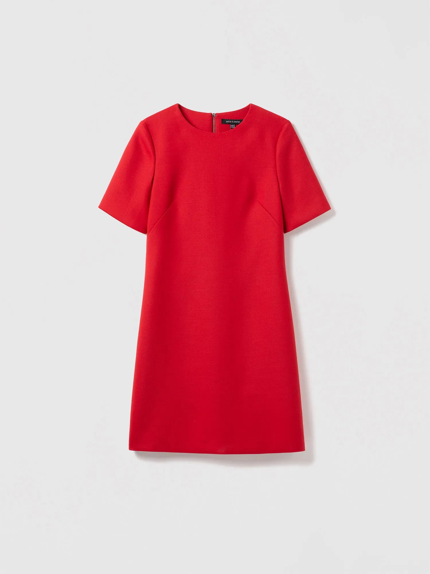 Compact wool shift dress