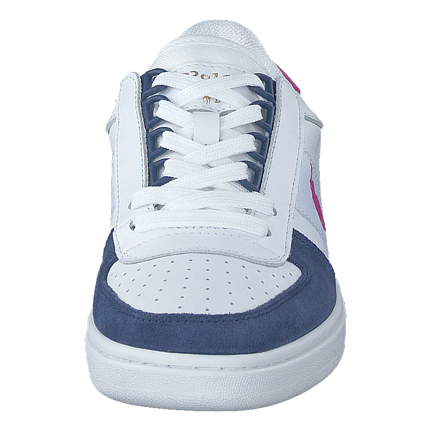 Court Low-Top Sneaker White/Light Navy/Vivid Pink