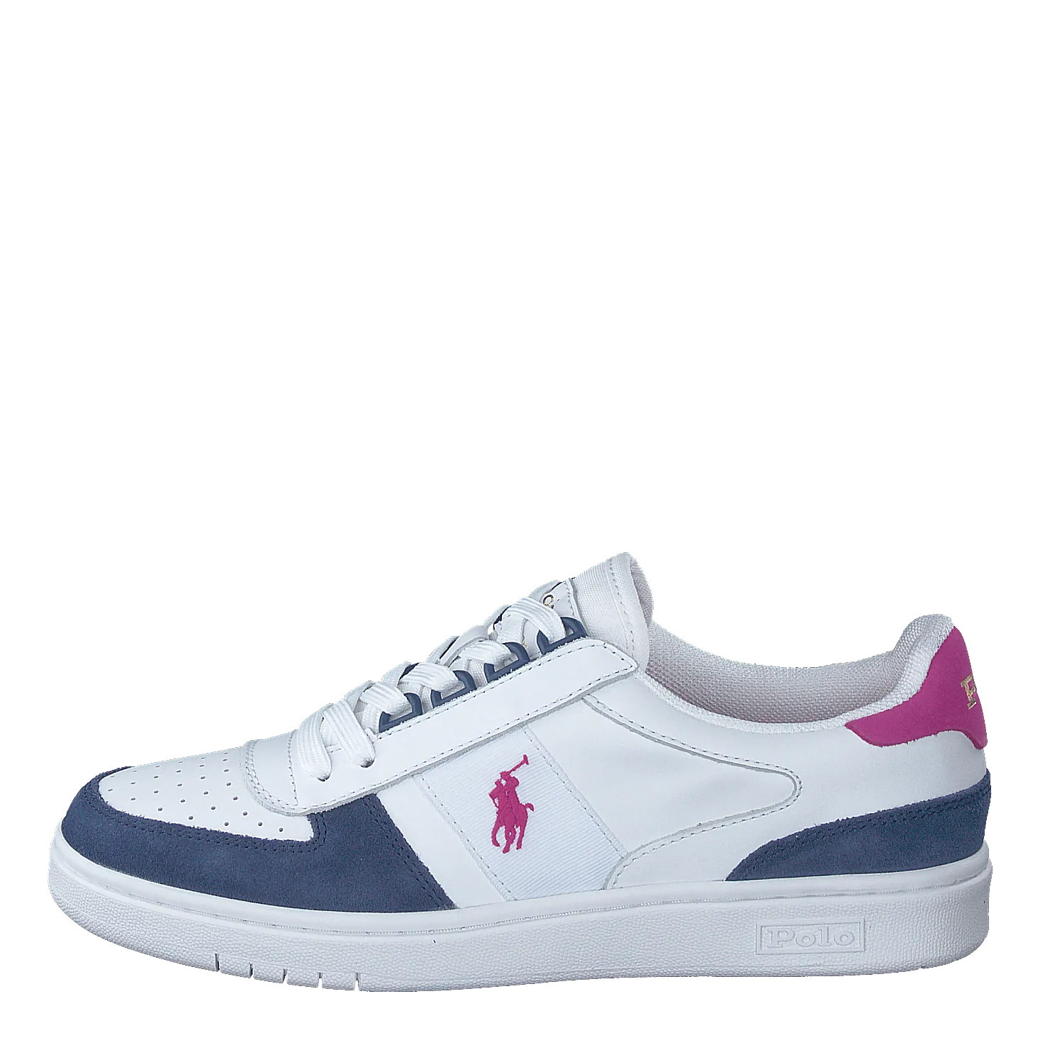 Court Low-Top Sneaker White/Light Navy/Vivid Pink