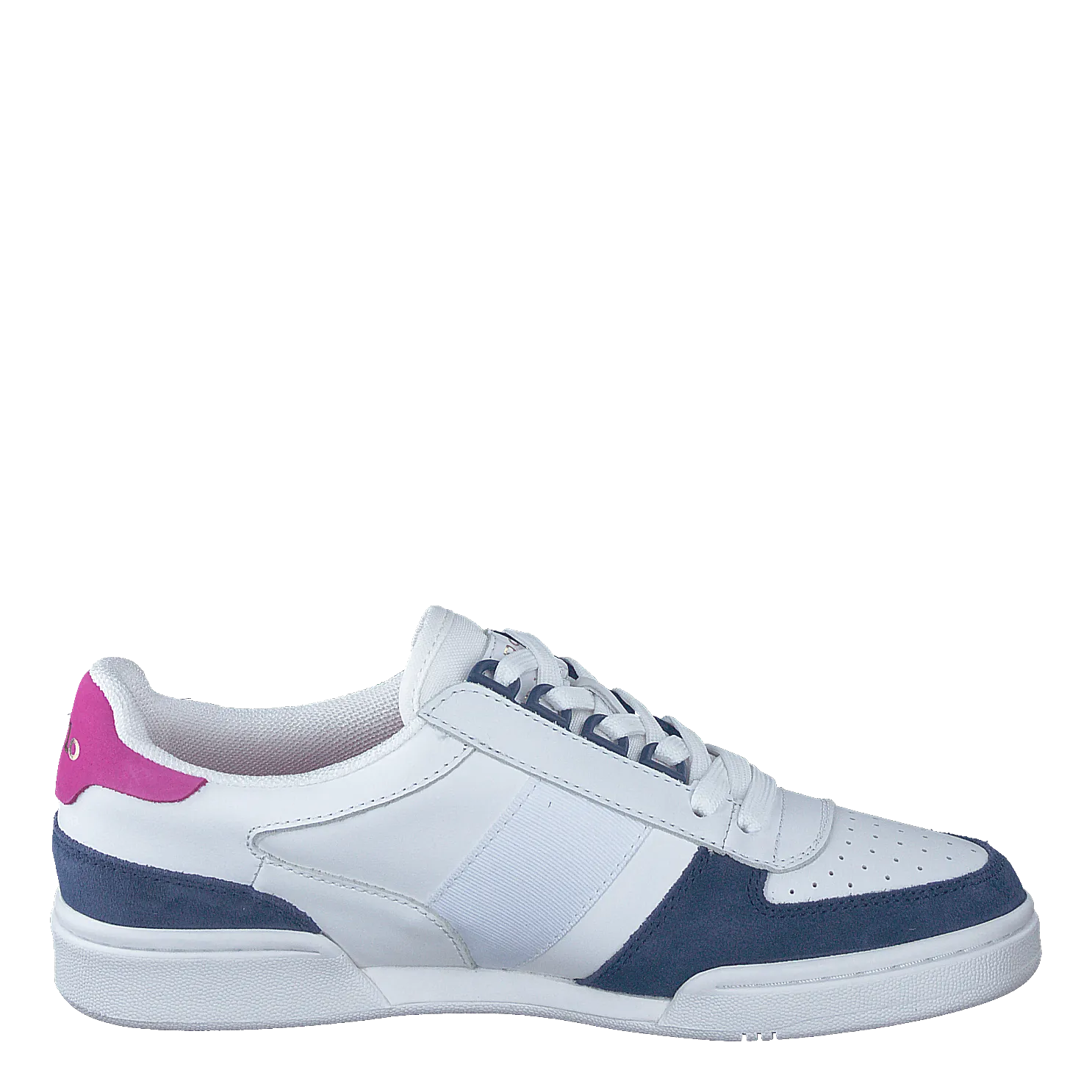 Court Low-Top Sneaker White/Light Navy/Vivid Pink