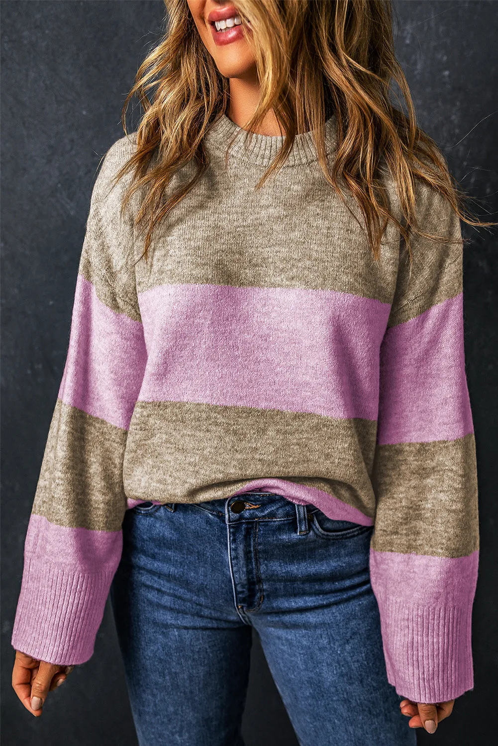 Crew Neck Wide Sleeve Sweater