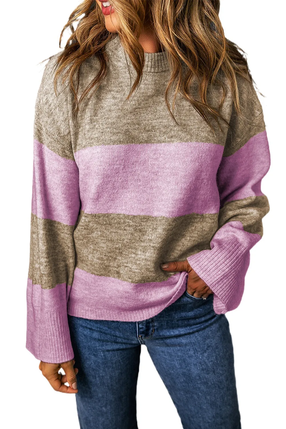 Crew Neck Wide Sleeve Sweater