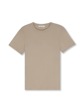 Crewneck T-shirt | taupe