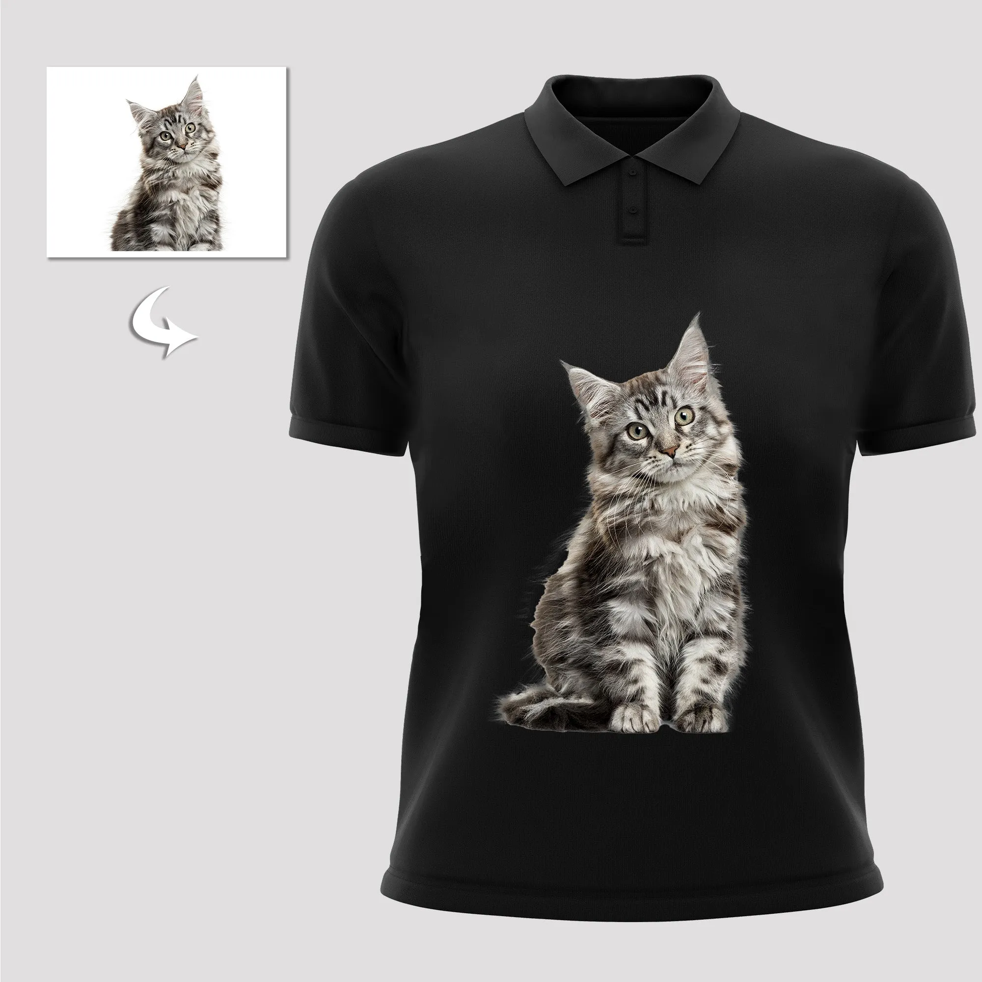 Custom Polo Shirts with Picture Collared Shirts for Men and Women