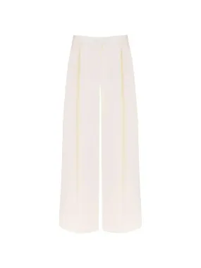 Double Pleated Wide Leg Trousers