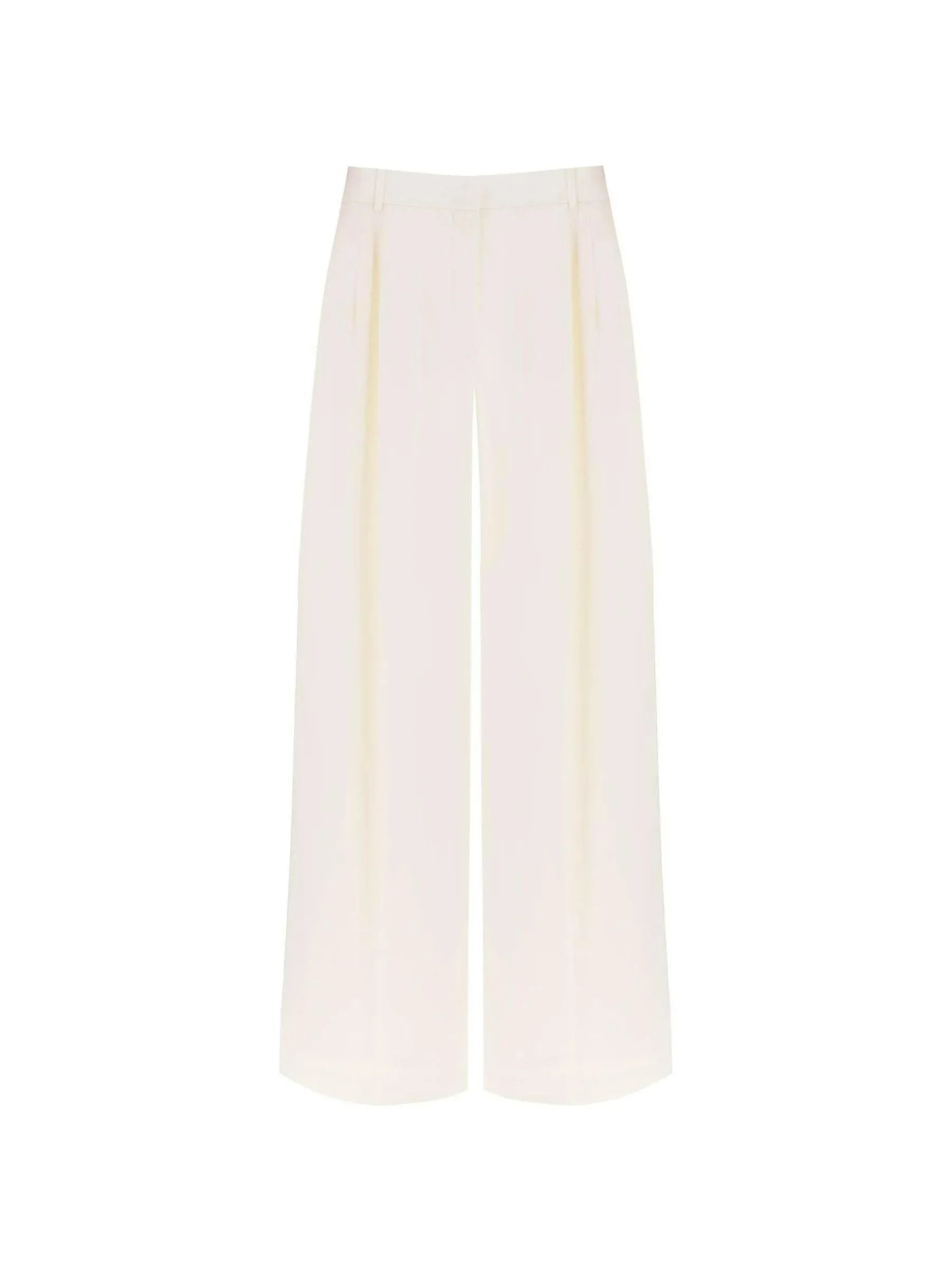 Double Pleated Wide Leg Trousers