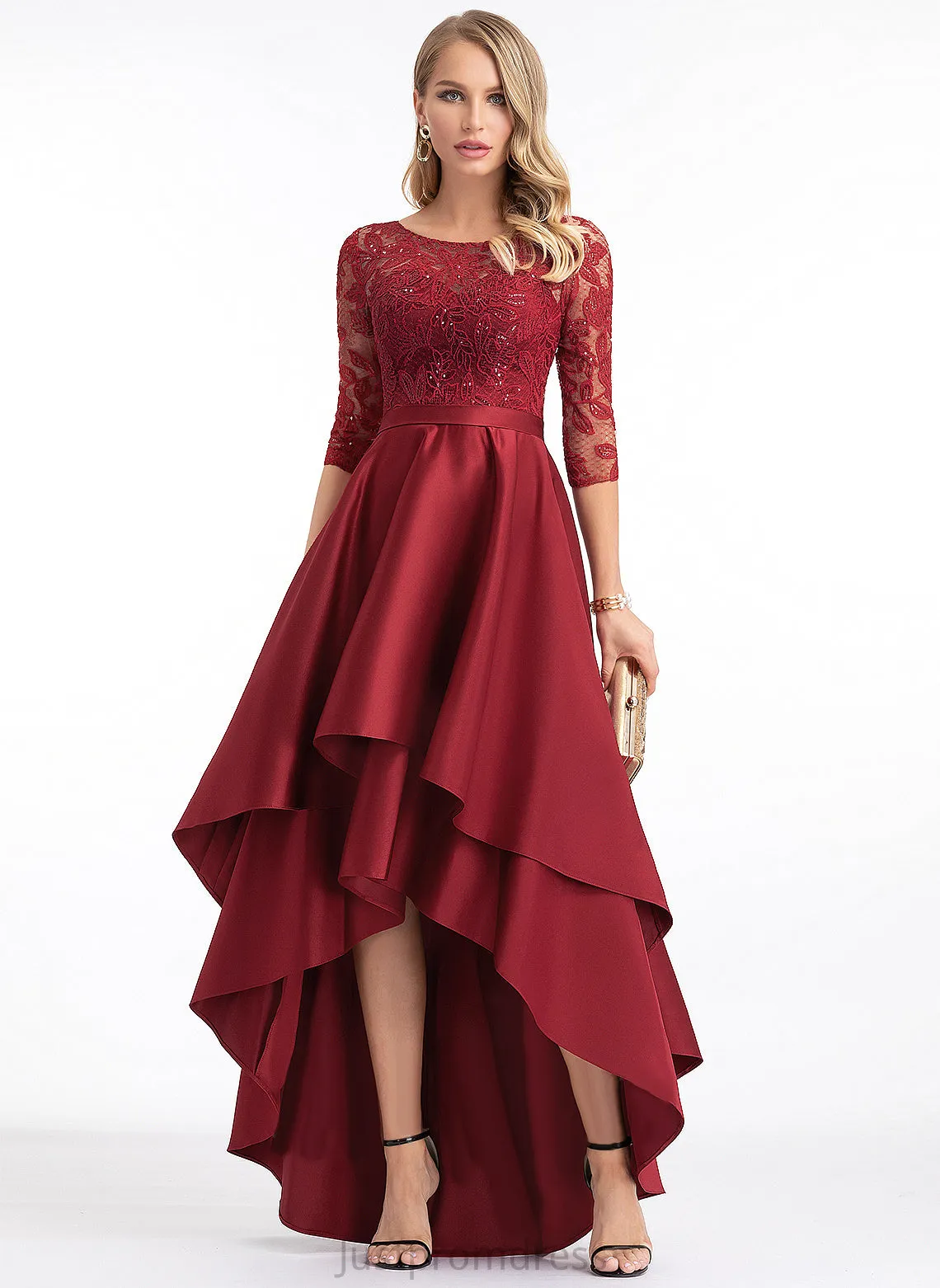 Dresses Round Nancy Satin A-line Formal Dresses Neck