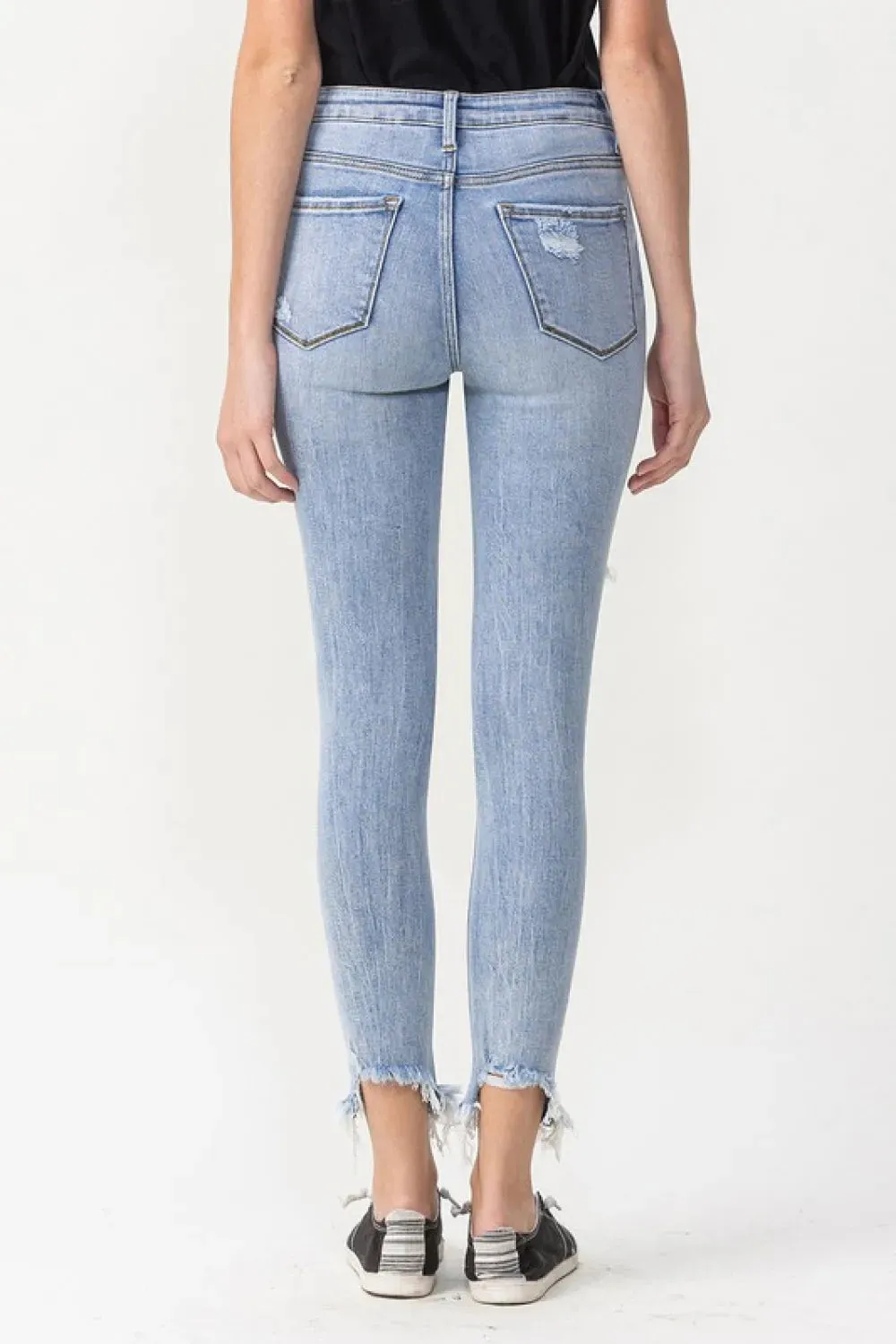 Full Size Lauren Distressed High Rise Skinny Jeans