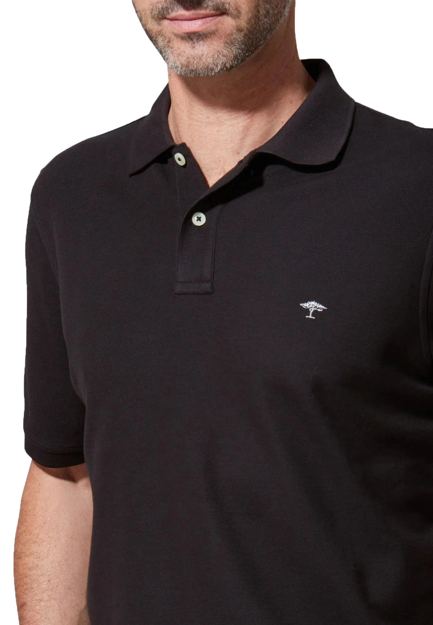 FYNCH HATTON Pique Polo Shirt - Men's Supima Cotton – Black