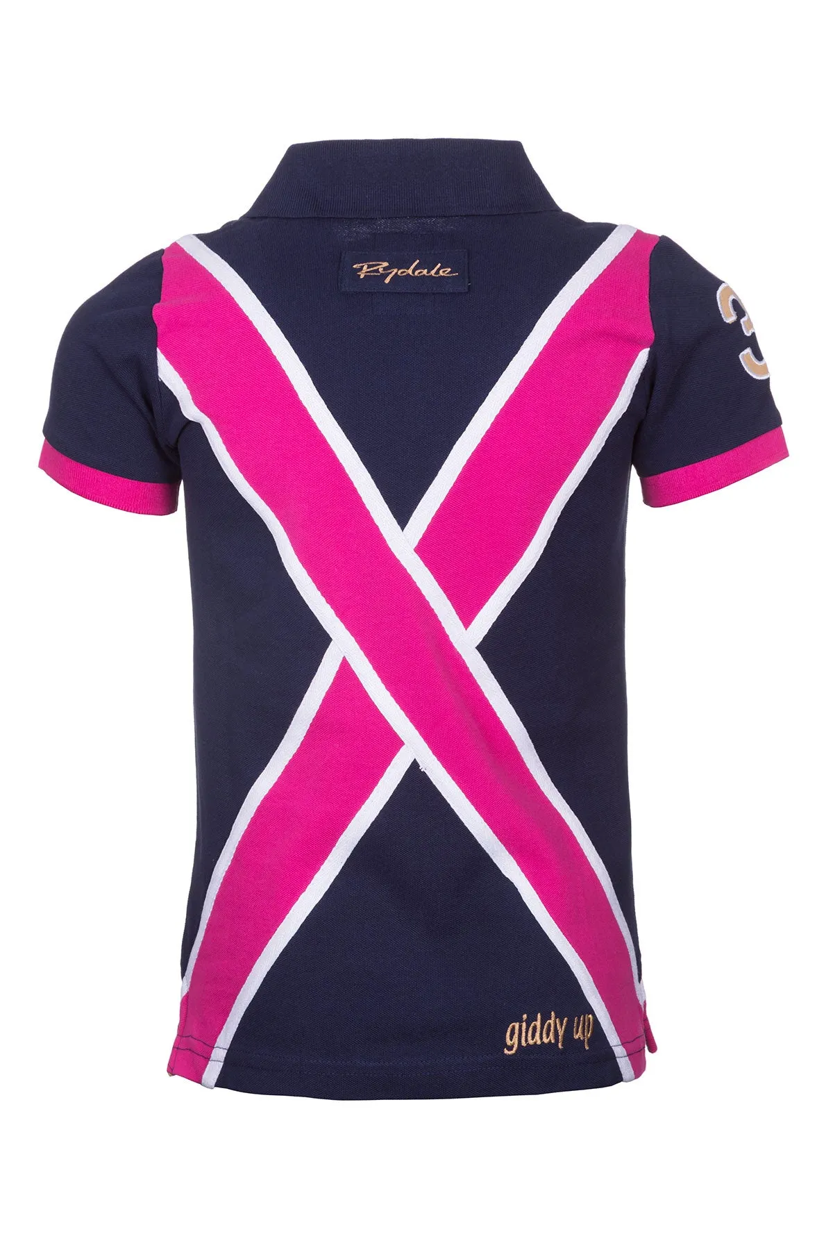 Girls Polo Shirt - Royal Double Cross