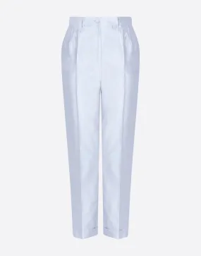 High-Waist Tailored Silk Pants