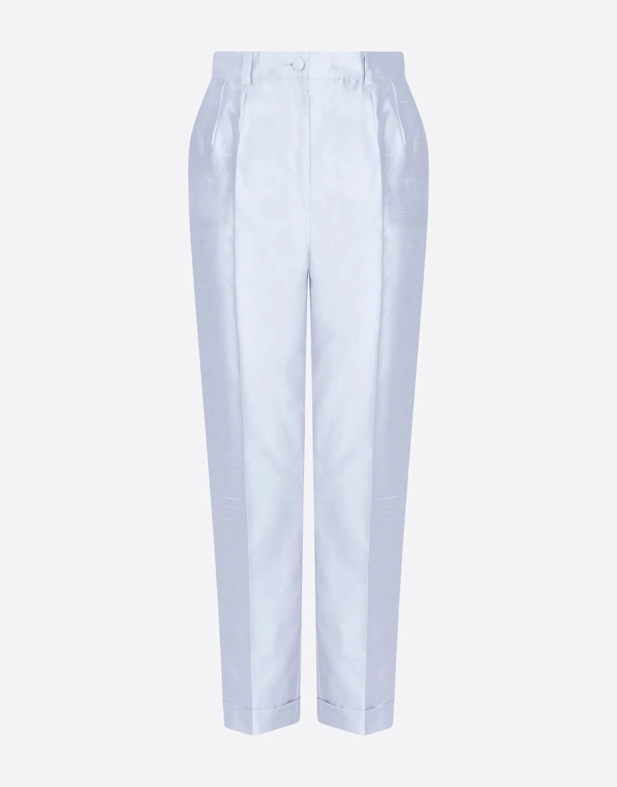 High-Waist Tailored Silk Pants