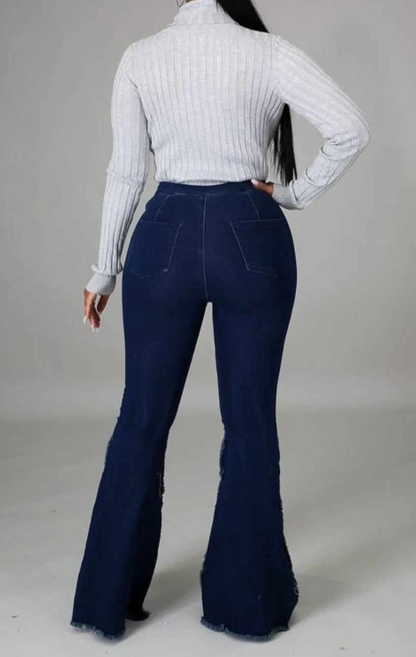 High Waisted Bell Bottom Jeans