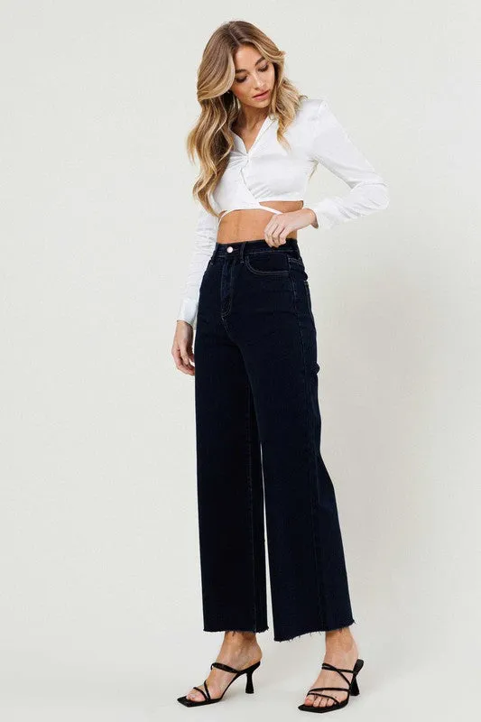 HIGH WAISTED WIDE LEG JEANS