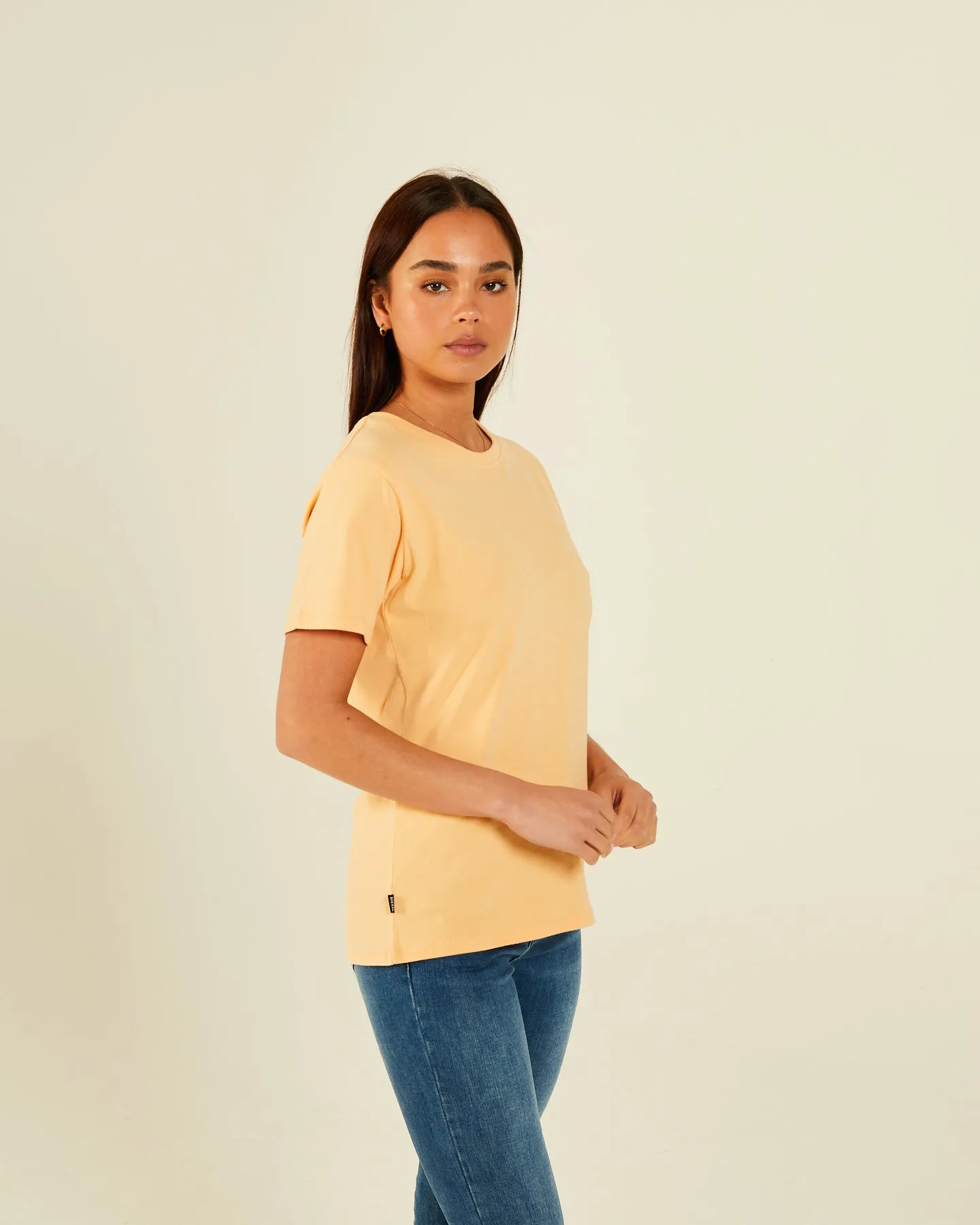 Jada Basic O Neck Summer Peach