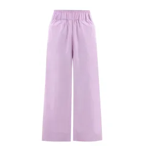 Lilac Cropped Wide Leg Pants