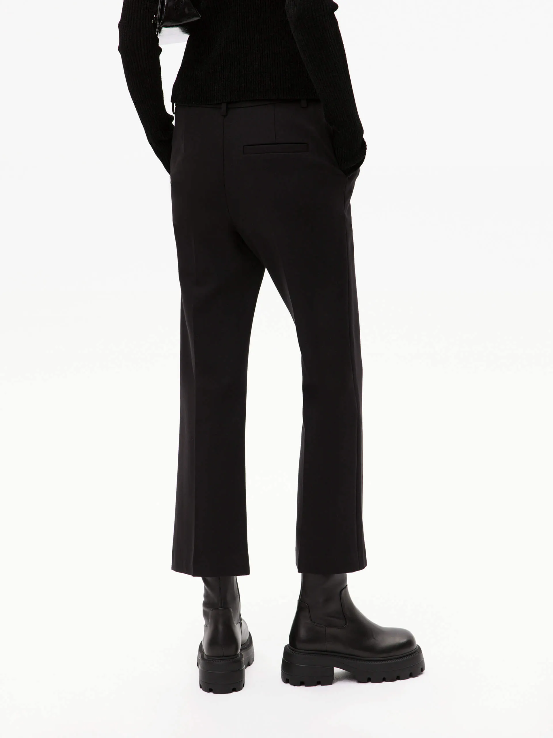 Mid Waist Tailored Pants