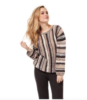 Multi Stripe Crew Neck Sweater