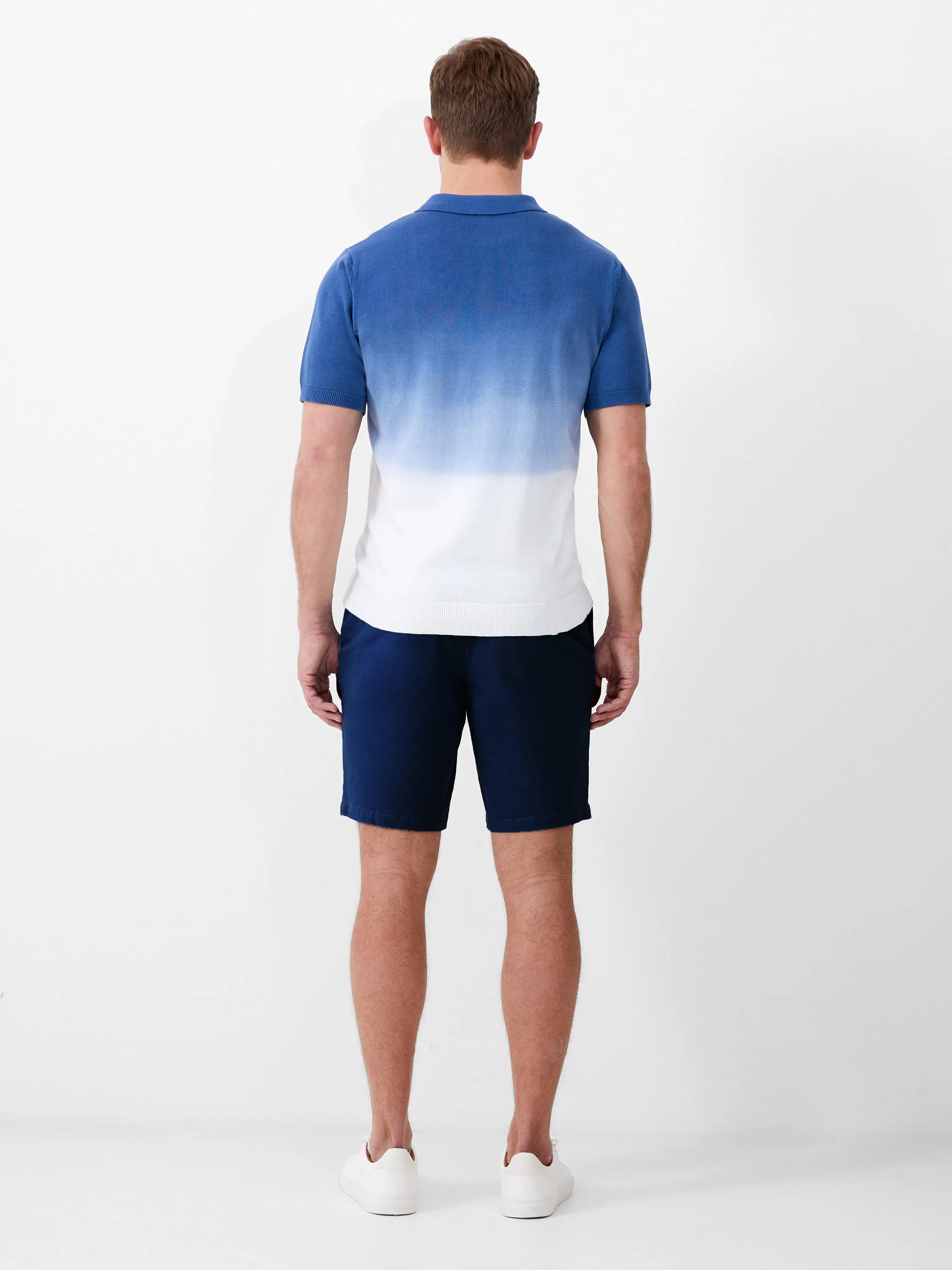 Ombre Half Zip Polo Shirt