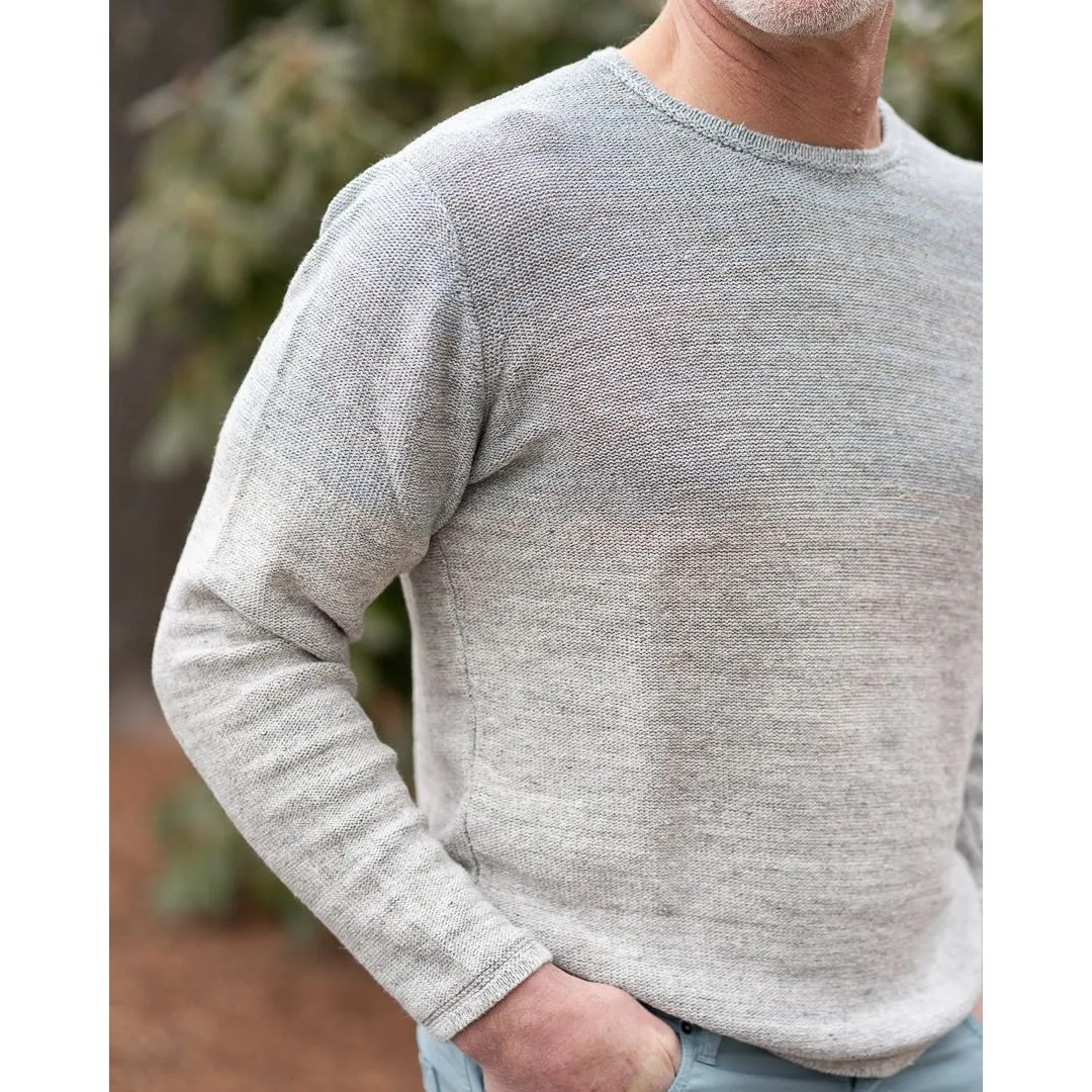 Ombre Linen Crew Neck Sweater