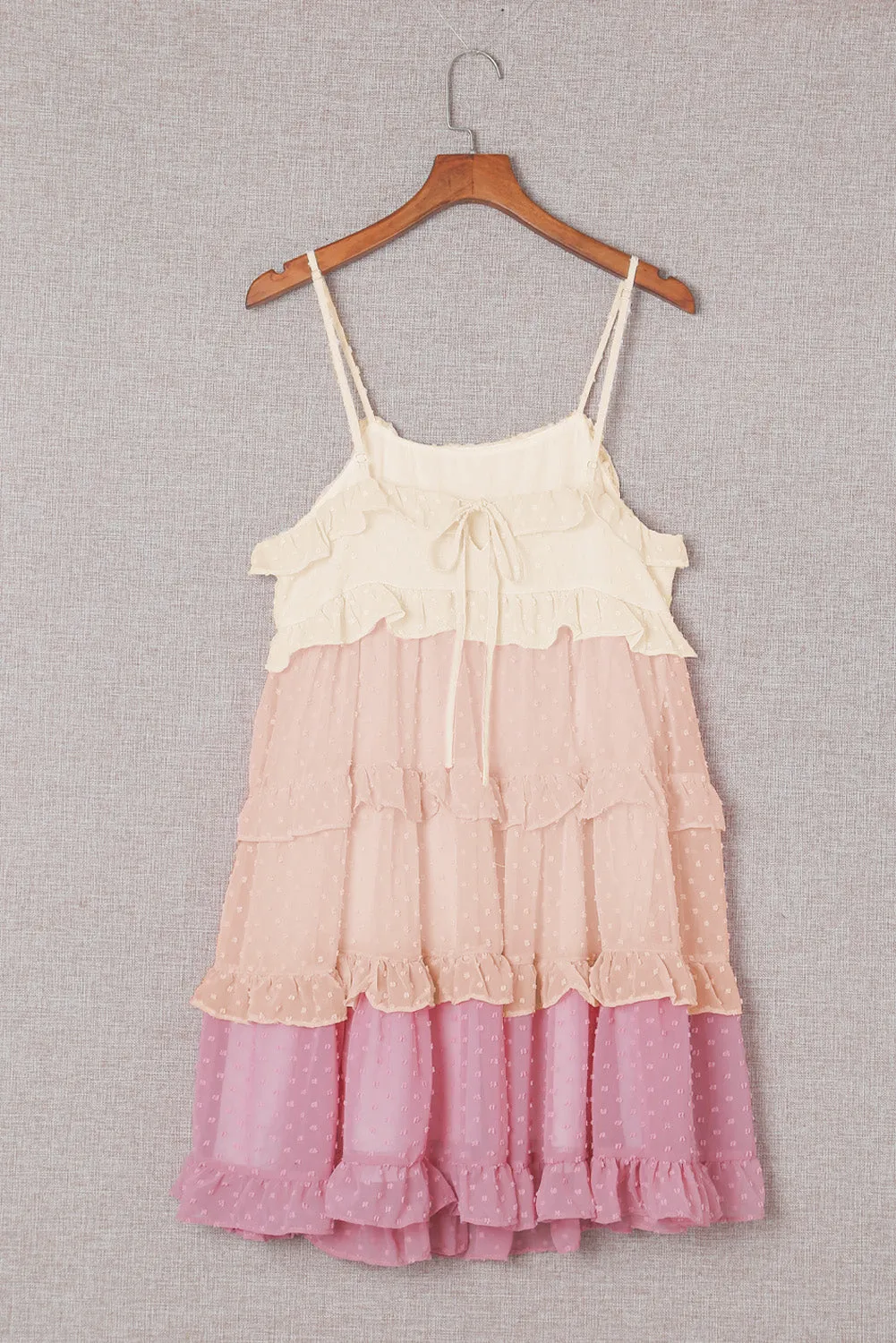 Ombre Swiss Tiered Mini Dress