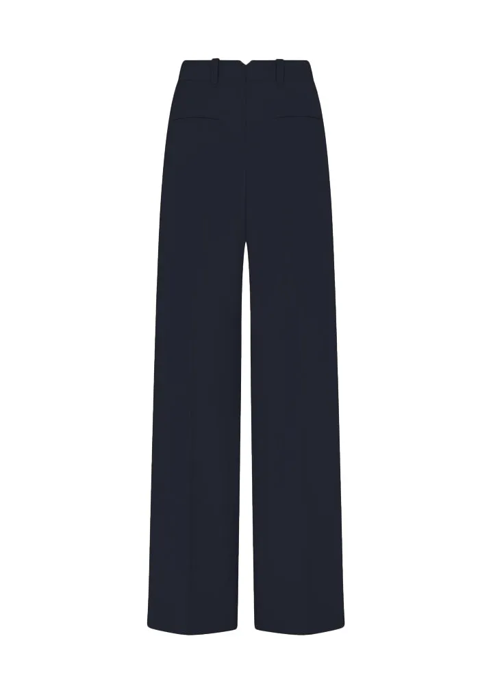 Pleated Woven Wide Leg Trouser