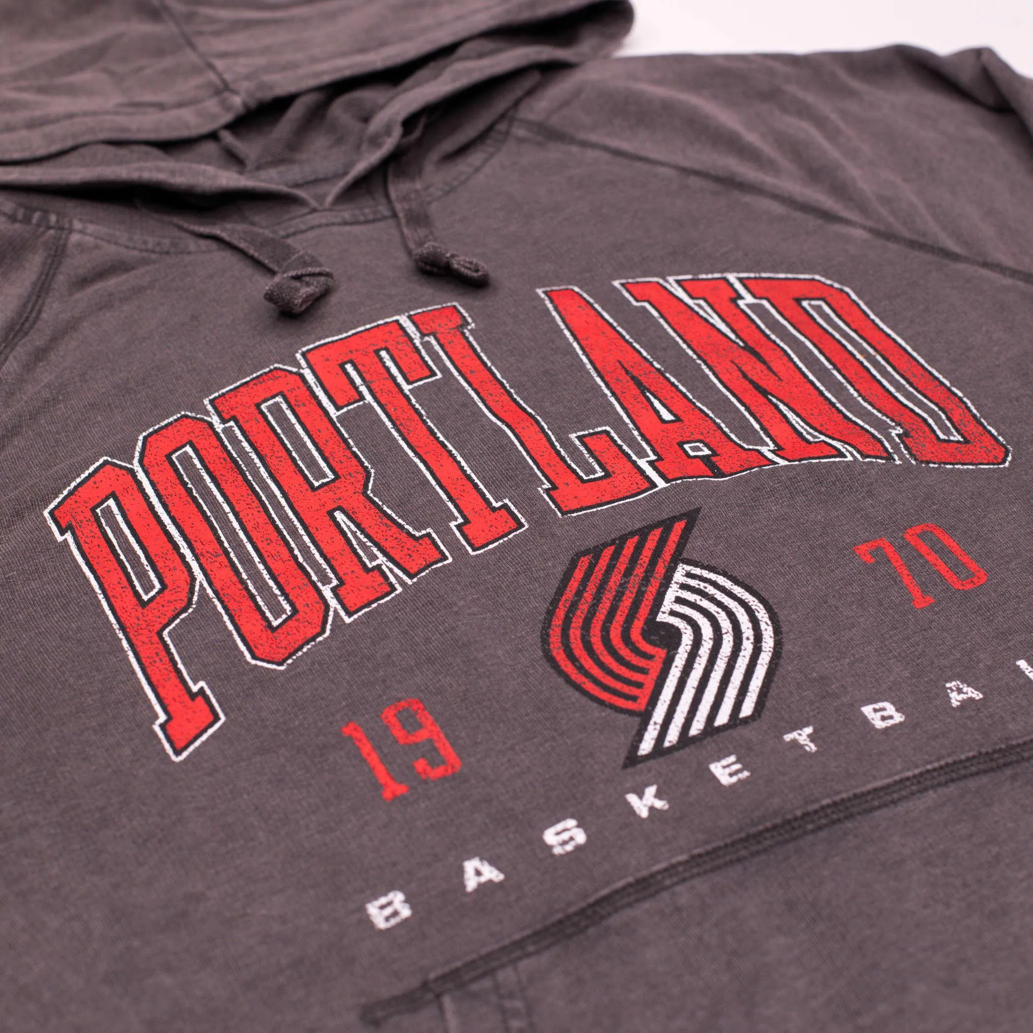 Portland Trail Blazers Foul Tro Soft Gray Hoodie