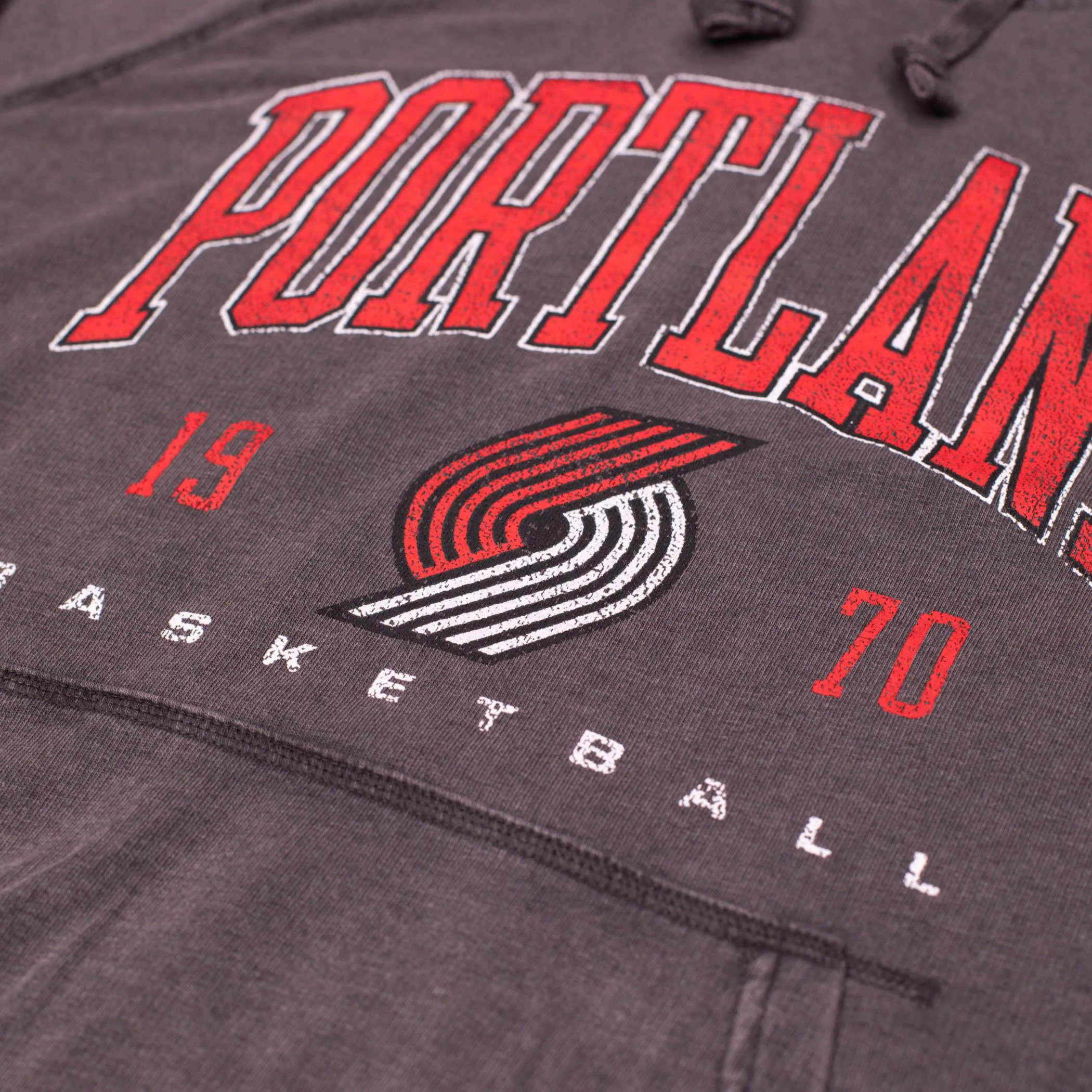 Portland Trail Blazers Foul Tro Soft Gray Hoodie