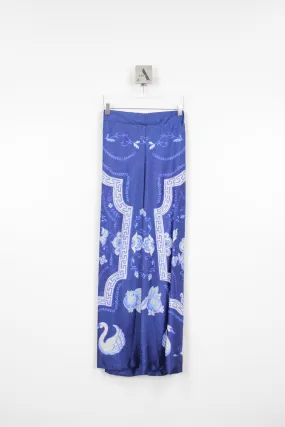 PRINTED WIDE LEG TROUSERS