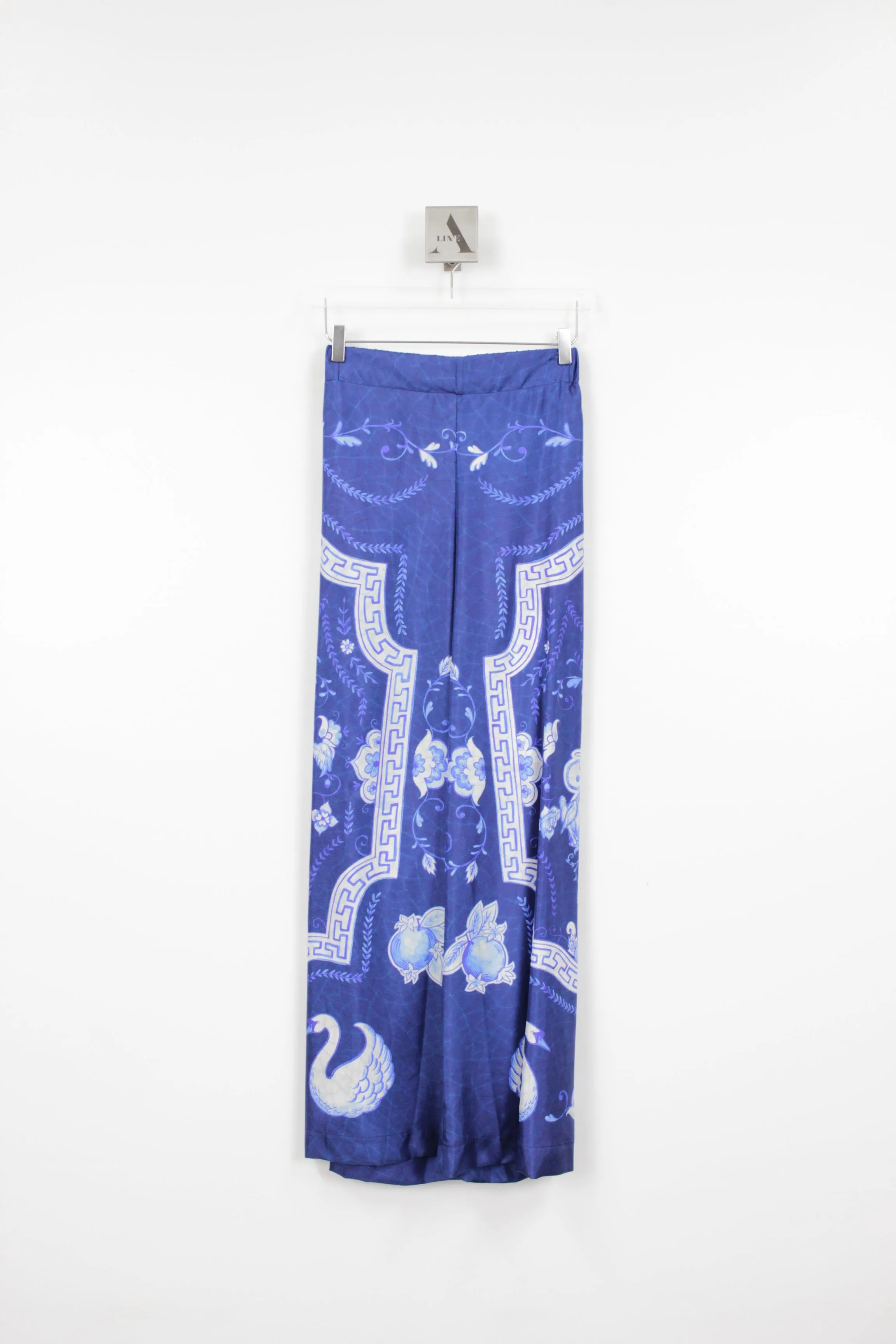 PRINTED WIDE LEG TROUSERS