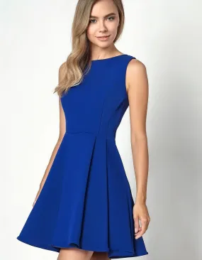 Royal Blue Sleeveless Swing A-Line Dress