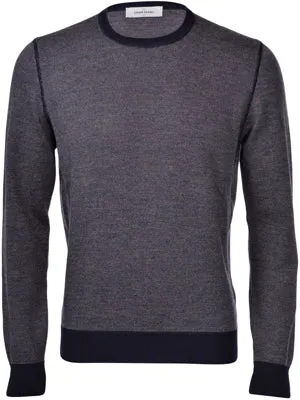 Salt and Pepper Crew Neck Merino Sweater 57167/14241