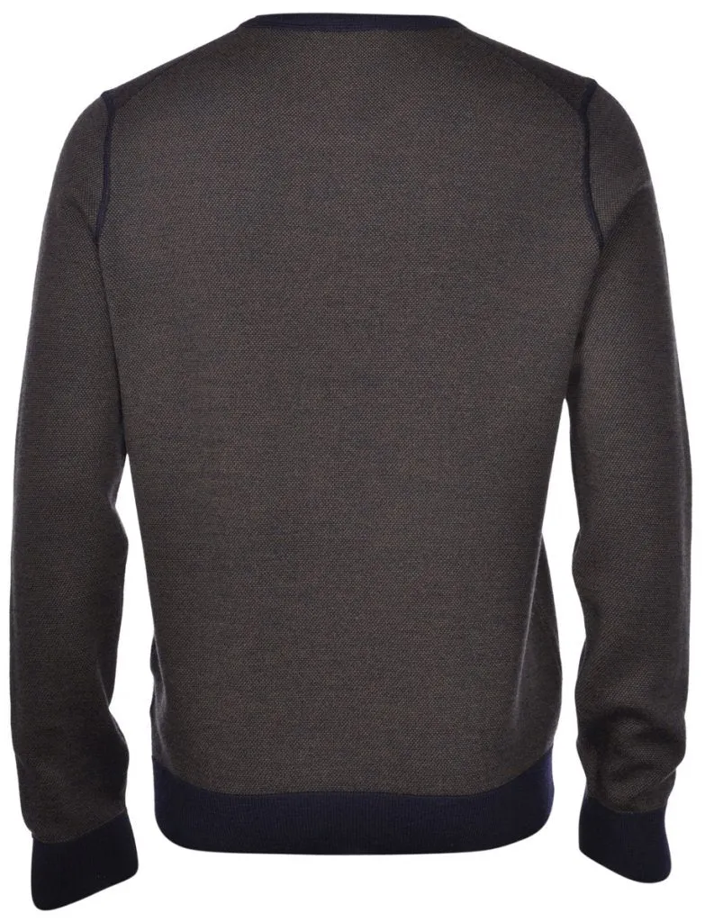 Salt and Pepper Crew Neck Merino Sweater 57167/14241