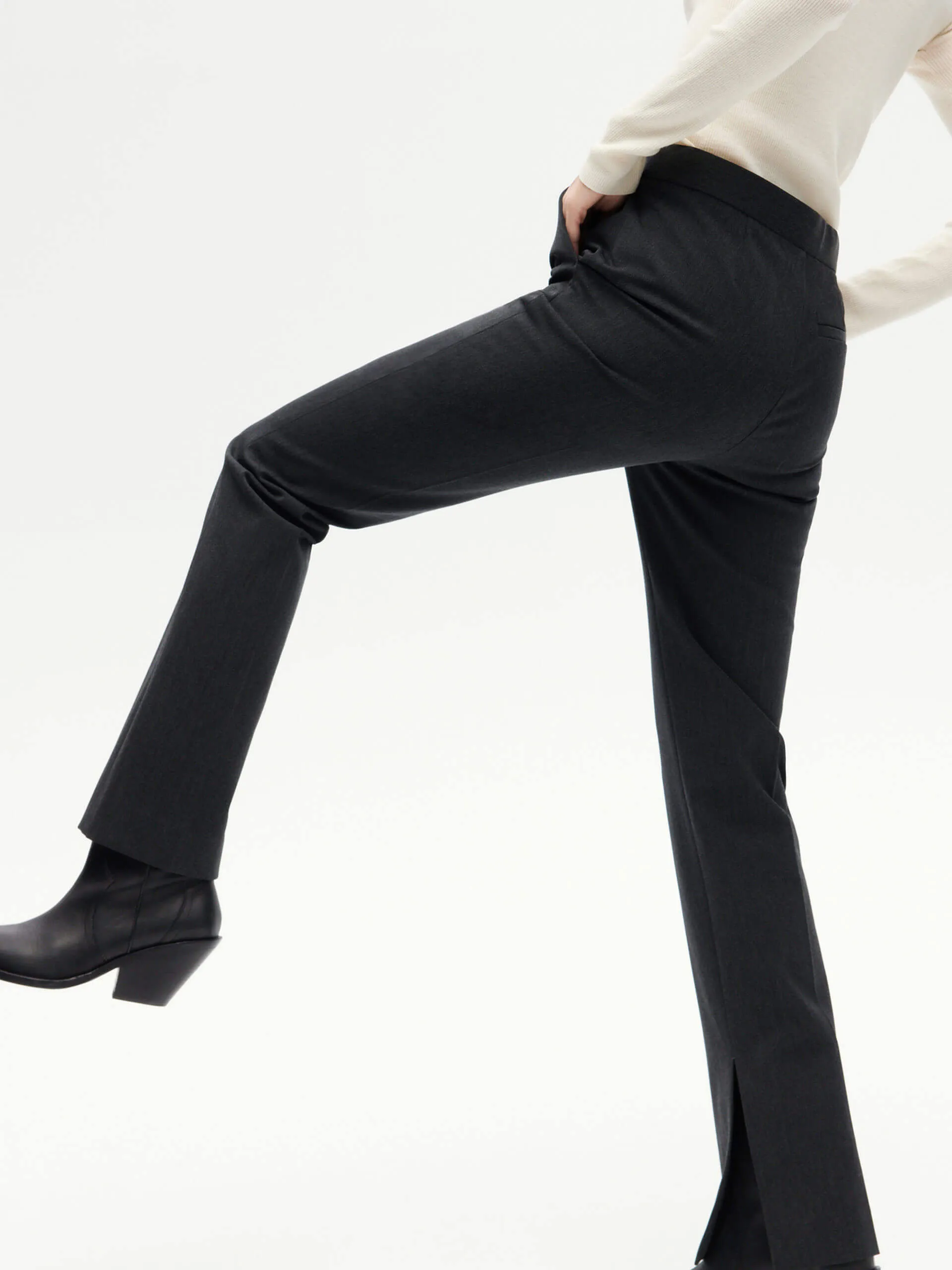 Side Slit Tailored Pants