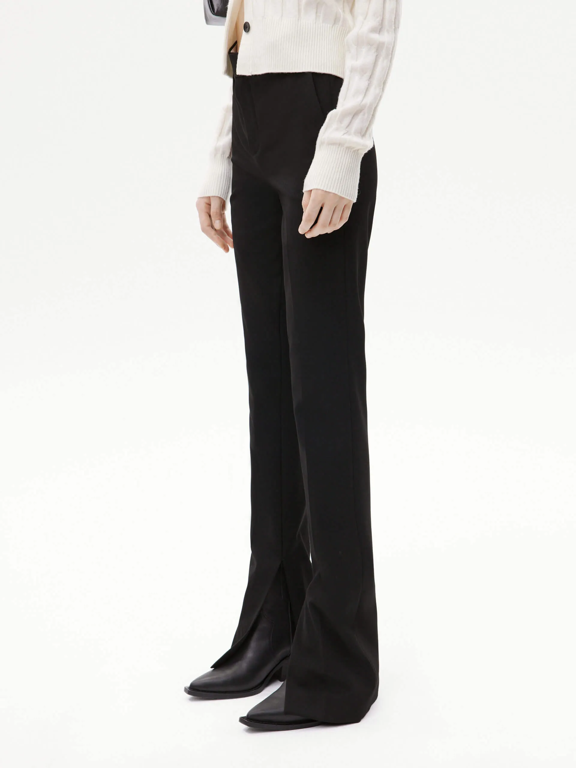 Side Slit Tailored Pants