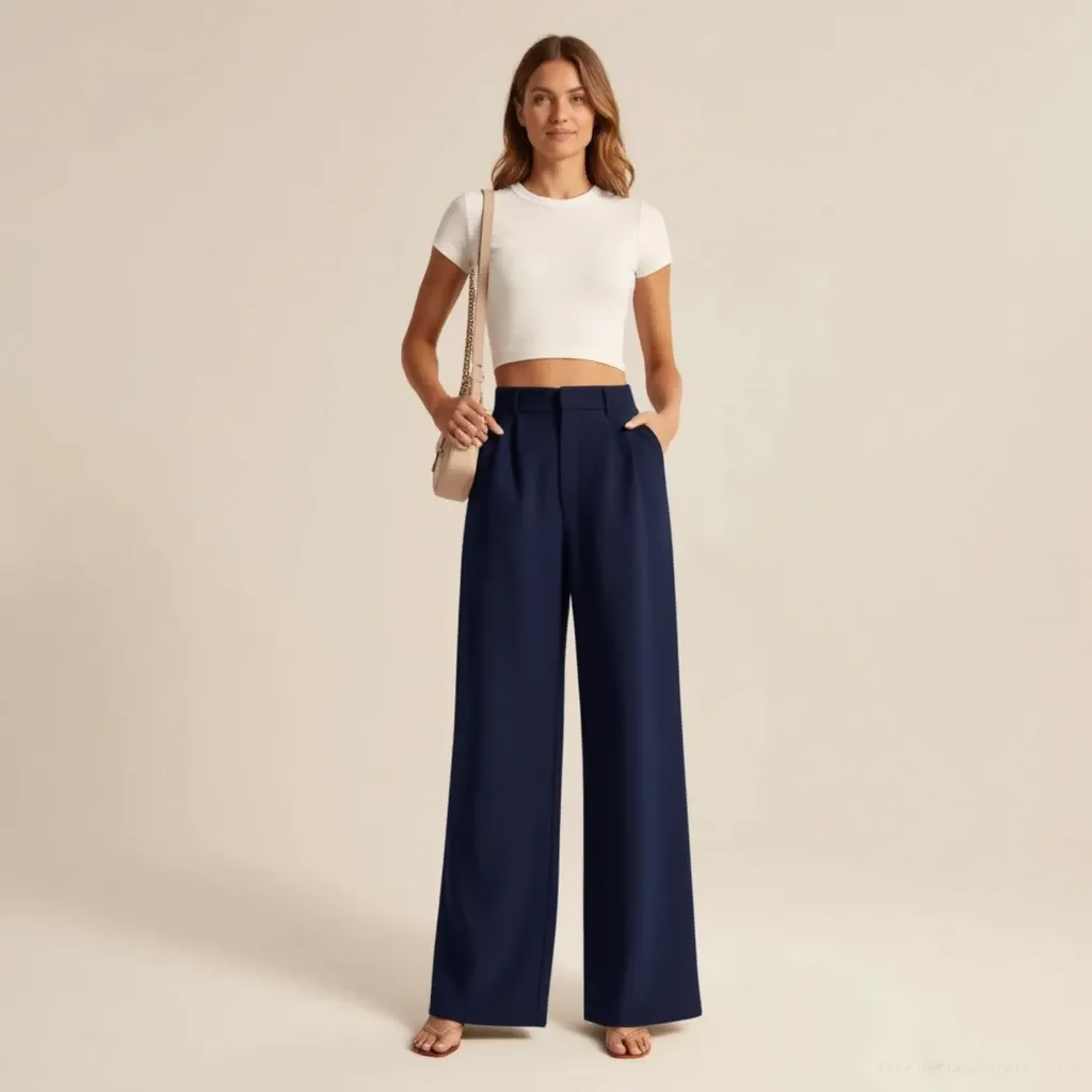 Signature Wide-Leg Trousers