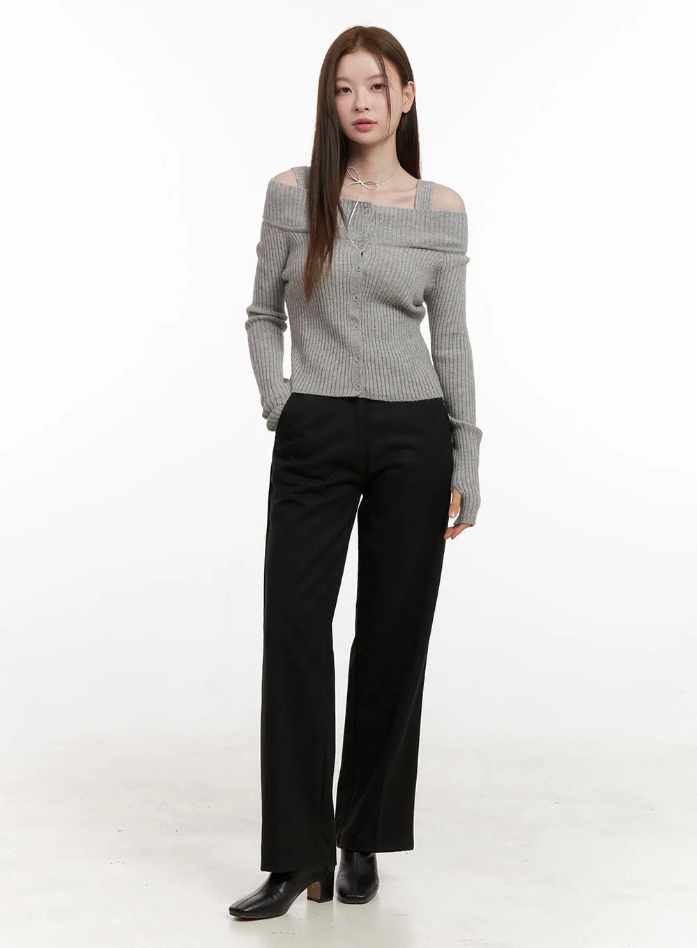 SpandexSleek Tailored Pants OD418