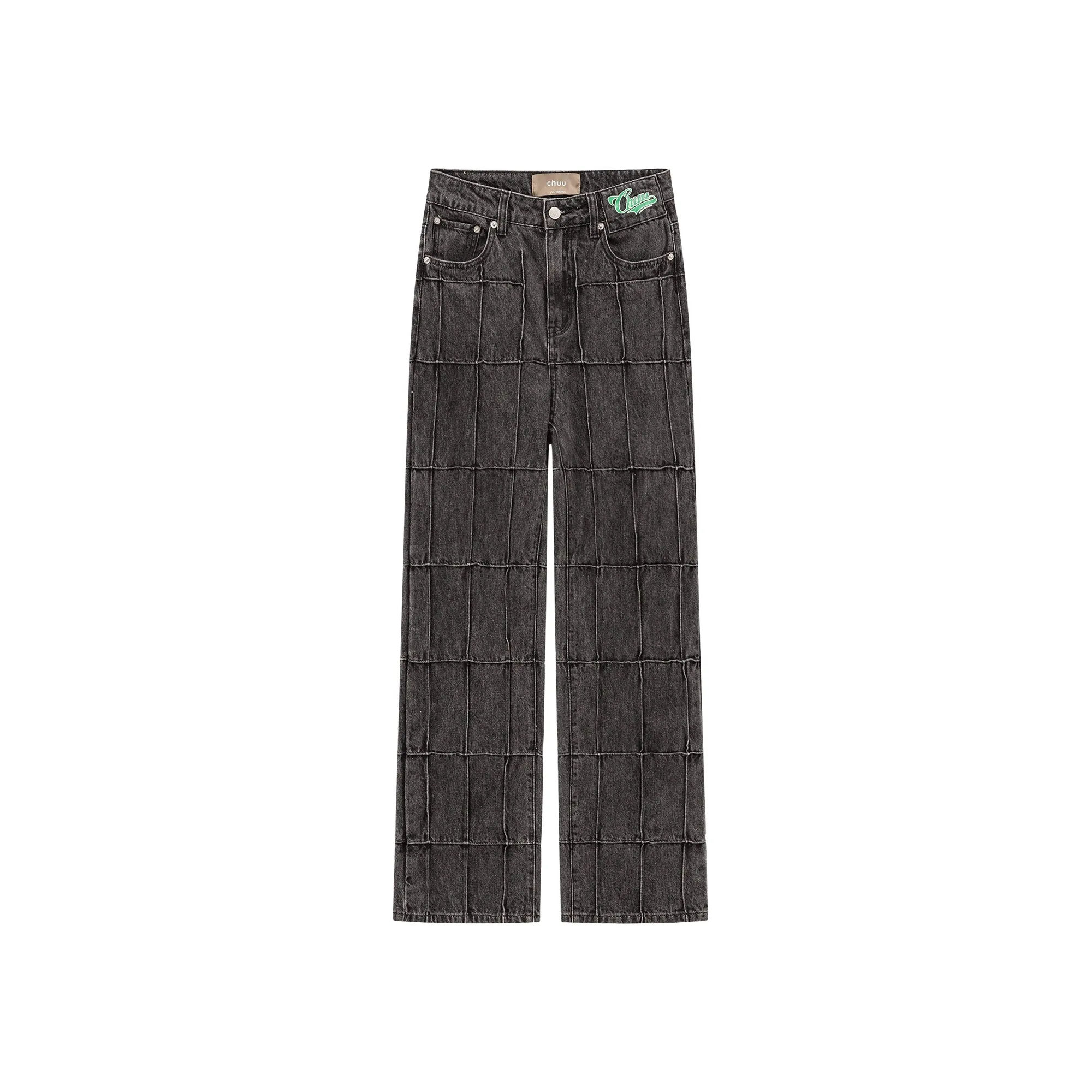 Squares High-Waisted Wide Jeans