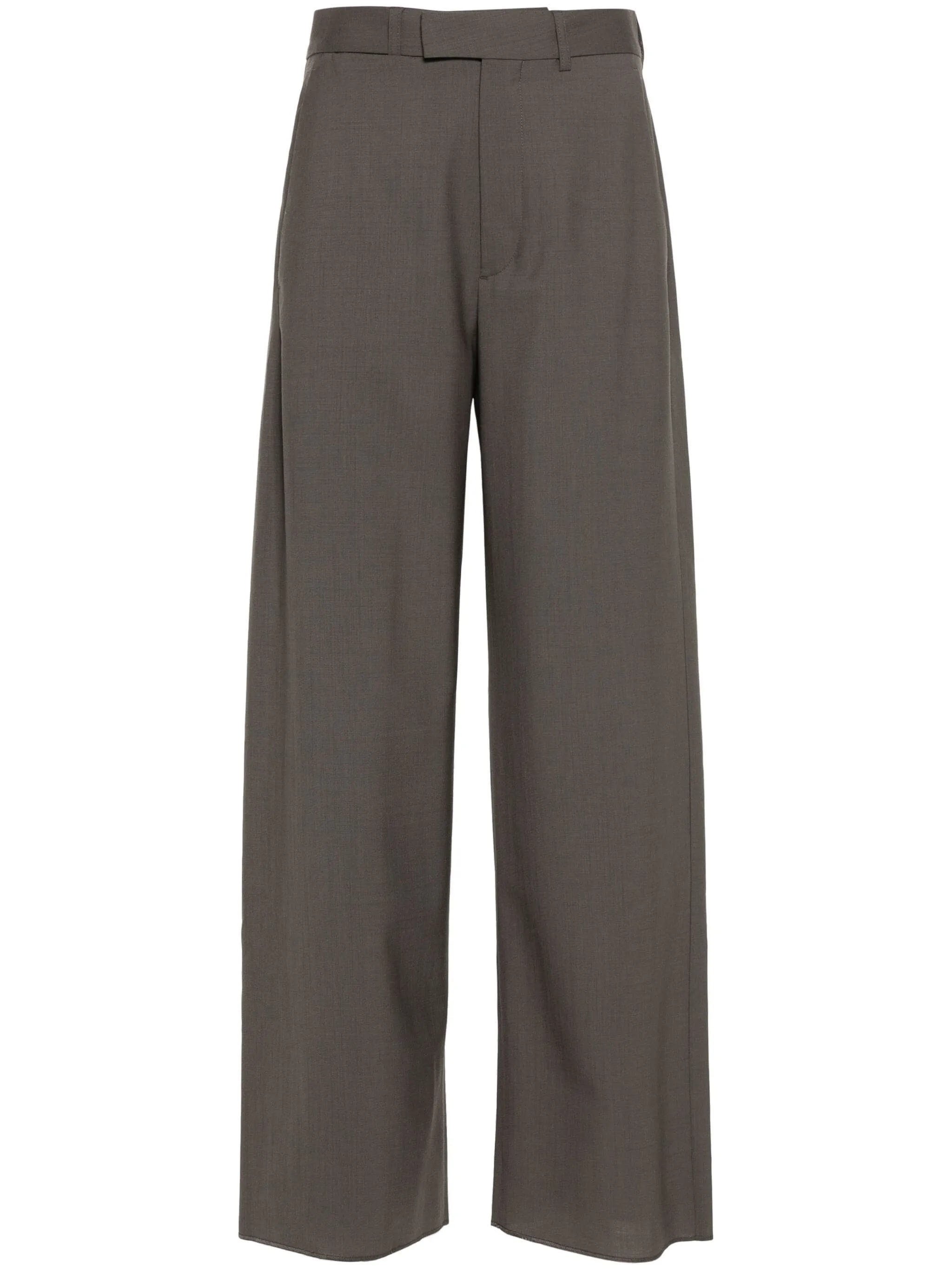 TAILORED WOOL-CANVAS TROUSERS