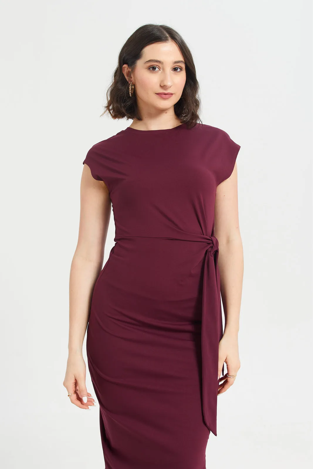 Tie Jersey Shift Dress