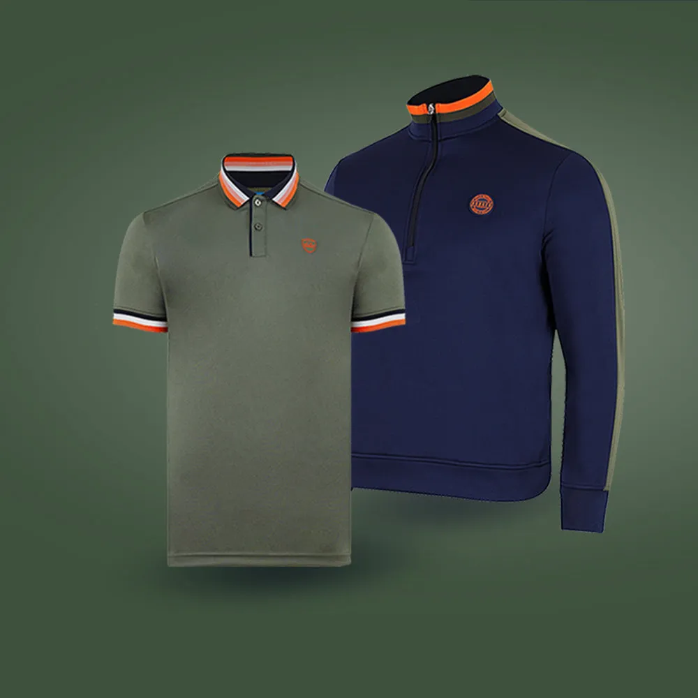 Tri Colour Carmine Navy/Khaki Bundle