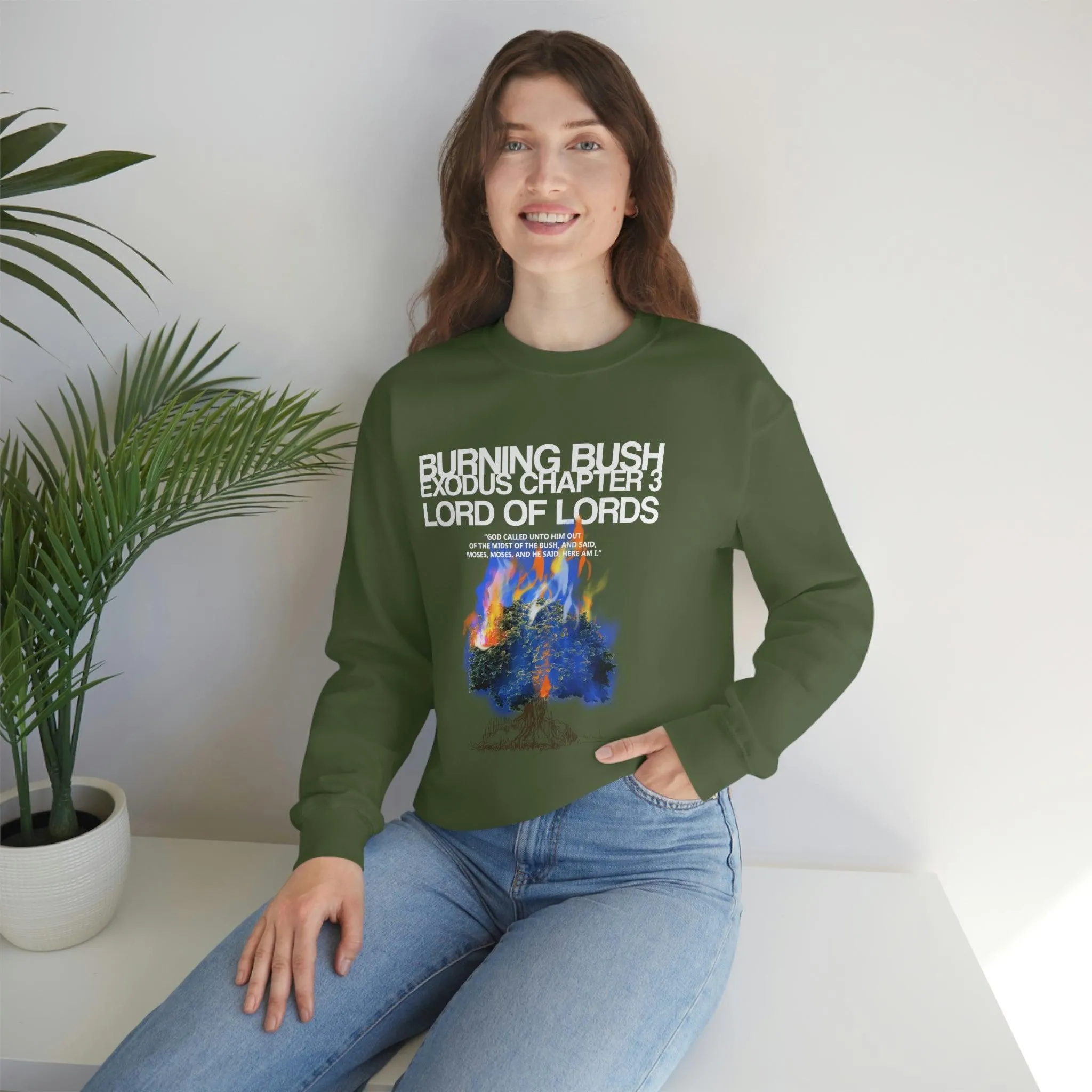 Unisex Burning Bush Heavy Blend™ Crewneck Sweatshirt