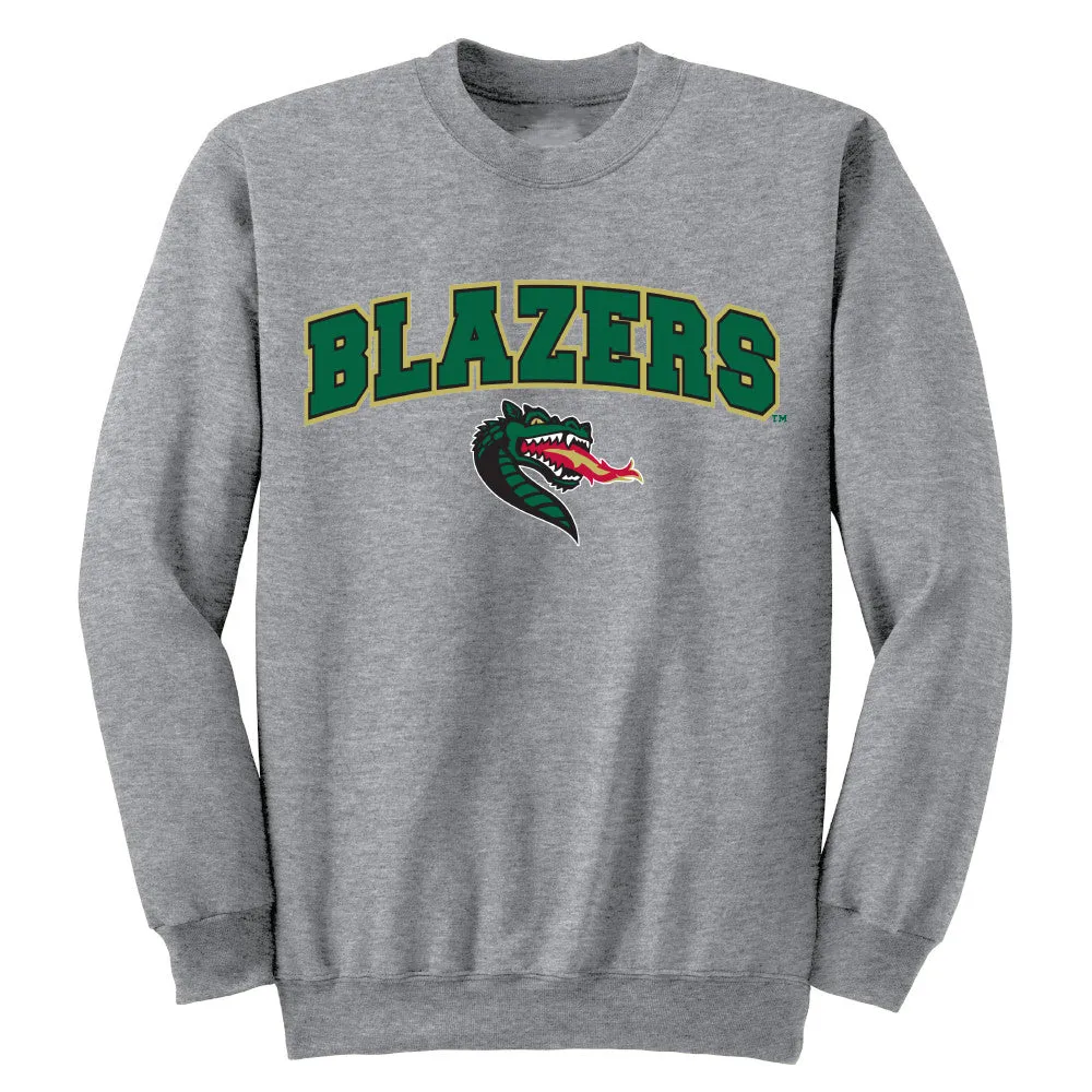 University of Alabama at Birmingham Blazers Adult Crewneck Sweatshirt Arch Text